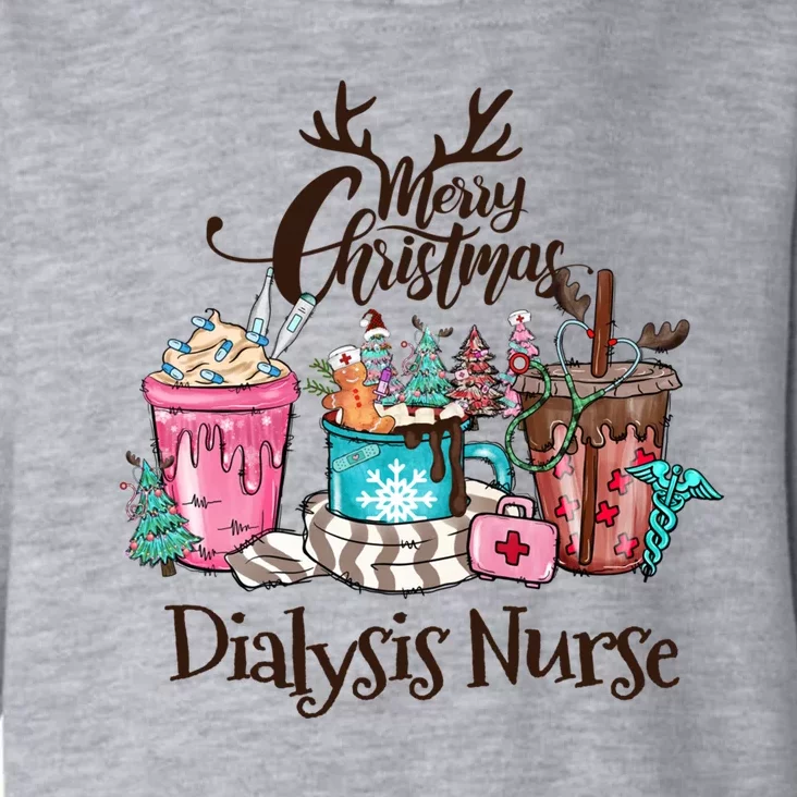 Merry Christmas Dialysis Nurse Coffee And Hot Cocoa Christmas Gift Toddler Hoodie