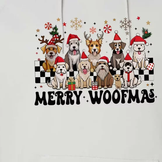 Merry Christmas Dog Santa Dog Lover Performance Fleece Hoodie