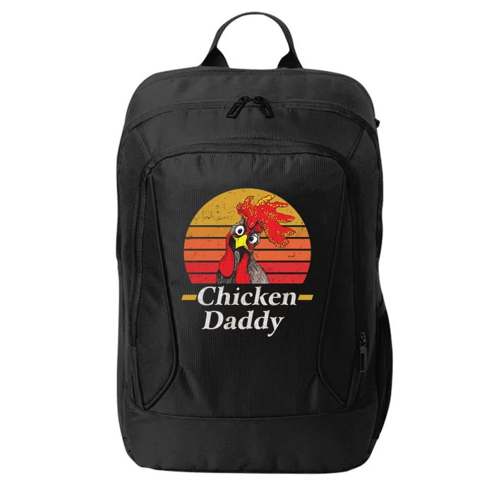 Mens Chicken Daddy Vintage Poultry Farmer Rooster Cool Gift City Backpack