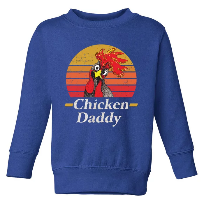 Mens Chicken Daddy Vintage Poultry Farmer Rooster Cool Gift Toddler Sweatshirt