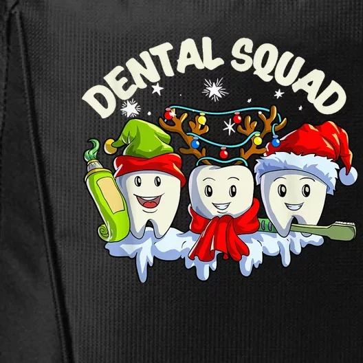 Matching Christmas Dental Squad Christmas Dentist Teeth Xmas City Backpack