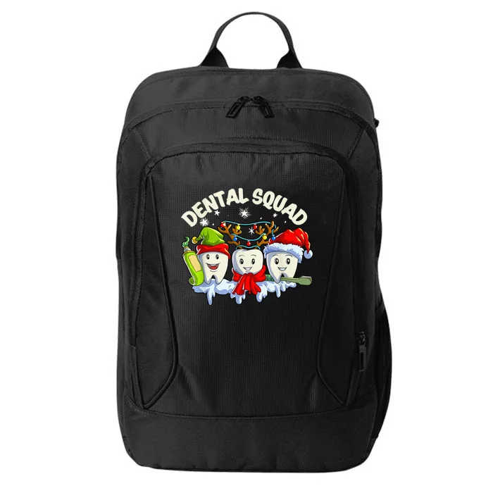 Matching Christmas Dental Squad Christmas Dentist Teeth Xmas City Backpack