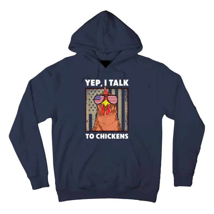 Memes Chicken Design Funny I Talk To Chickens Funny Farmer Memes Hoodie