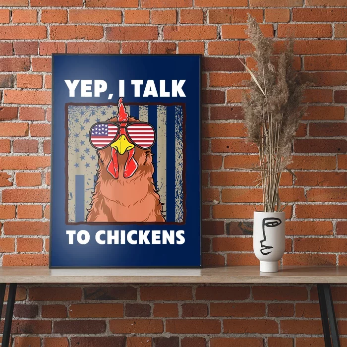 Memes Chicken Design Funny I Talk To Chickens Funny Farmer Memes Poster