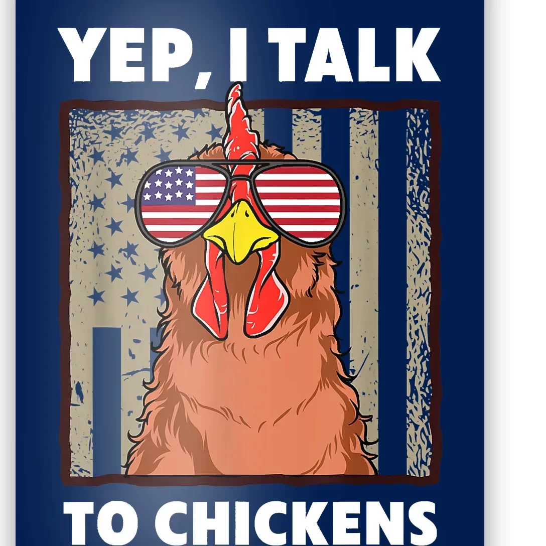 Memes Chicken Design Funny I Talk To Chickens Funny Farmer Memes Poster