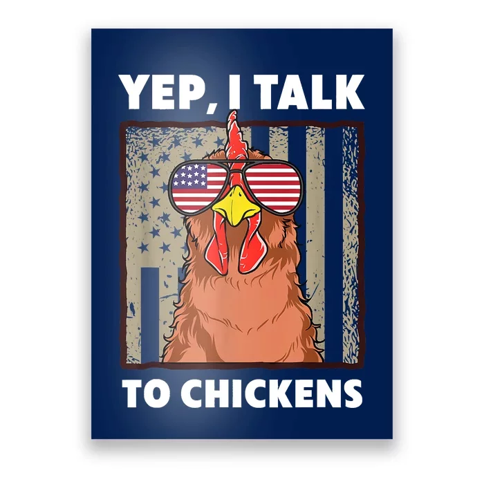 Memes Chicken Design Funny I Talk To Chickens Funny Farmer Memes Poster