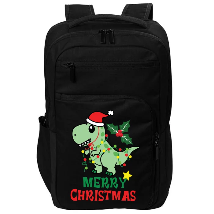 Merry Christmas Dino Holiday Impact Tech Backpack