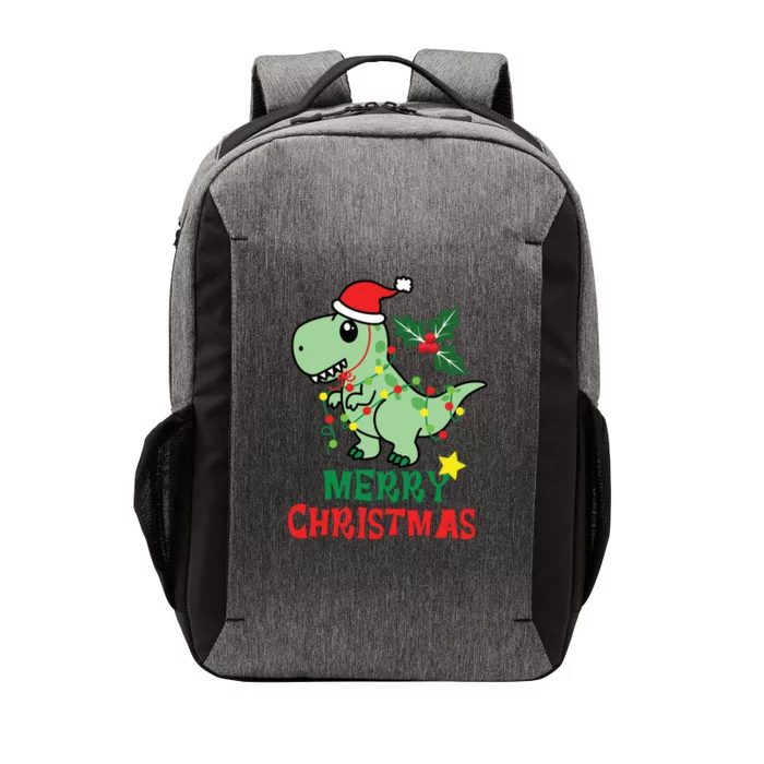 Merry Christmas Dino Holiday Vector Backpack