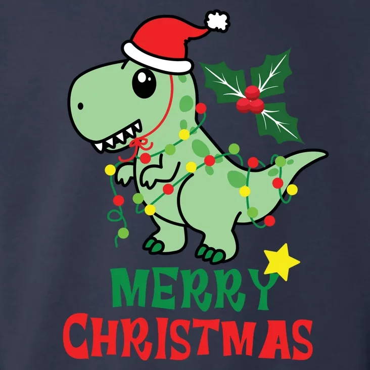 Merry Christmas Dino Holiday Toddler Hoodie