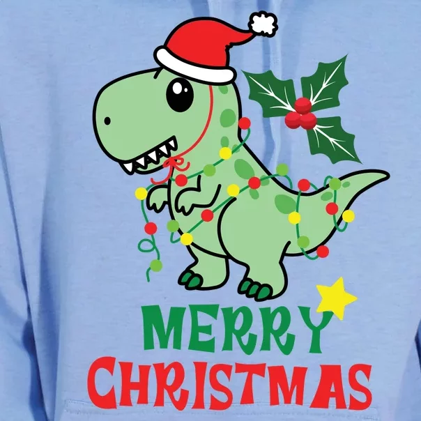 Merry Christmas Dino Holiday Unisex Surf Hoodie