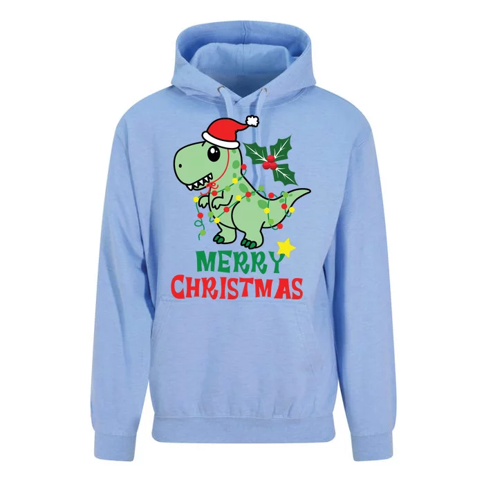 Merry Christmas Dino Holiday Unisex Surf Hoodie