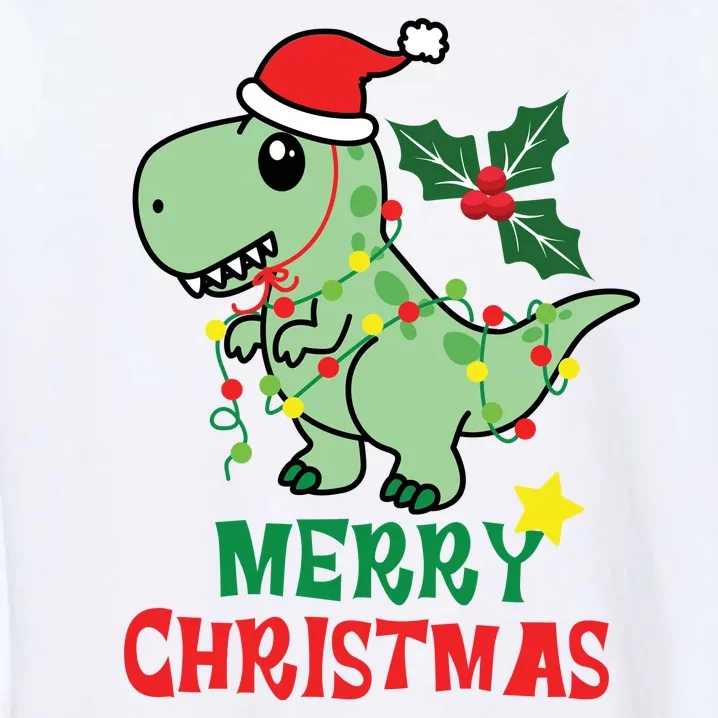 Merry Christmas Dino Holiday Garment-Dyed Sweatshirt