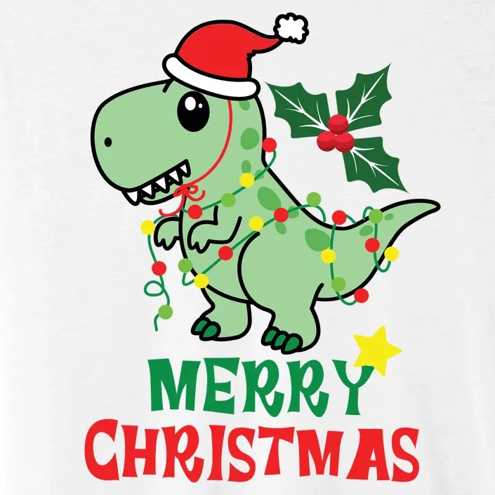 Merry Christmas Dino Holiday ChromaSoft Performance T-Shirt