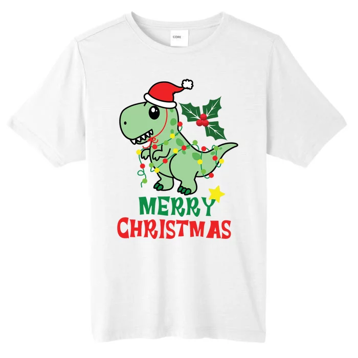 Merry Christmas Dino Holiday ChromaSoft Performance T-Shirt