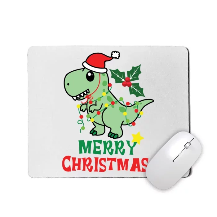 Merry Christmas Dino Holiday Mousepad