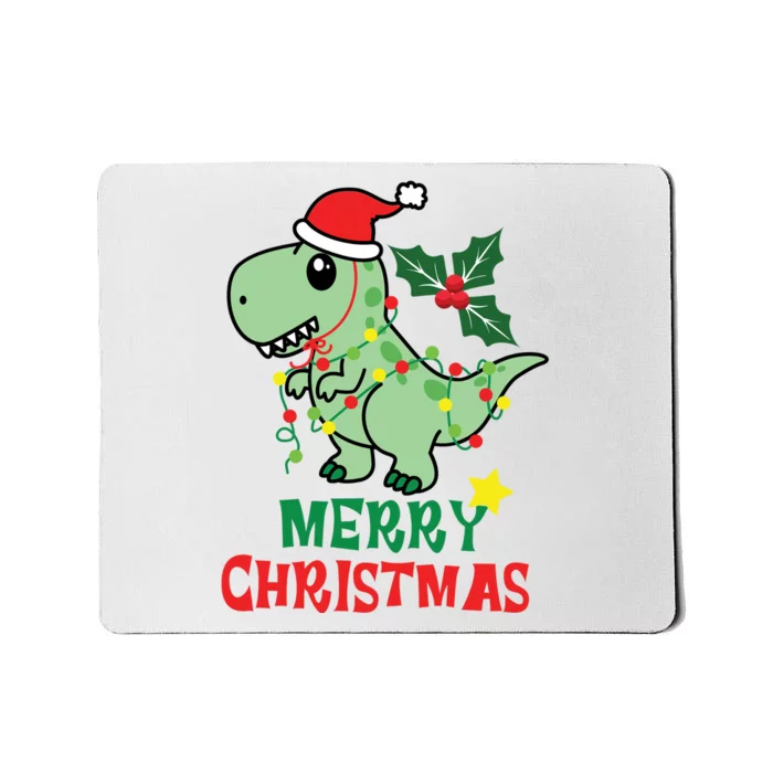 Merry Christmas Dino Holiday Mousepad