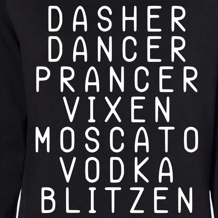 Merry Christmas Dasher Dancer Funny Holiday Womens California Wash Sweatshirt