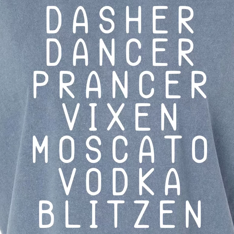 Merry Christmas Dasher Dancer Funny Holiday Garment-Dyed Women's Muscle Tee