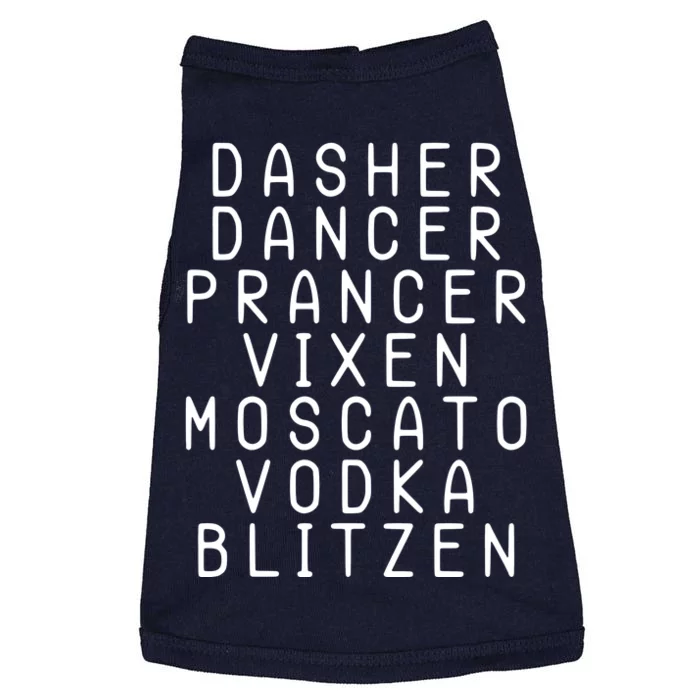 Merry Christmas Dasher Dancer Funny Holiday Doggie Tank