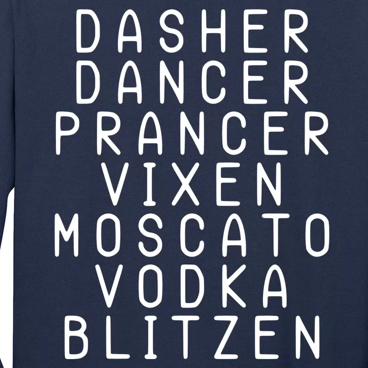 Merry Christmas Dasher Dancer Funny Holiday Long Sleeve Shirt