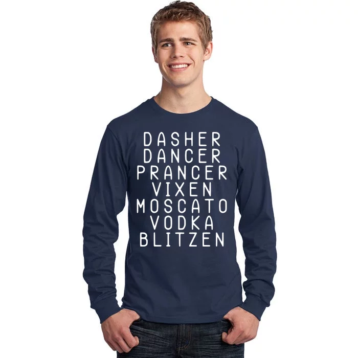 Merry Christmas Dasher Dancer Funny Holiday Tall Long Sleeve T-Shirt