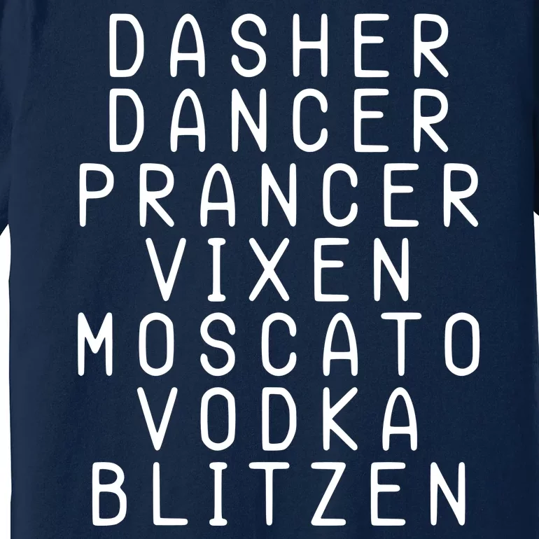 Merry Christmas Dasher Dancer Funny Holiday Premium T-Shirt