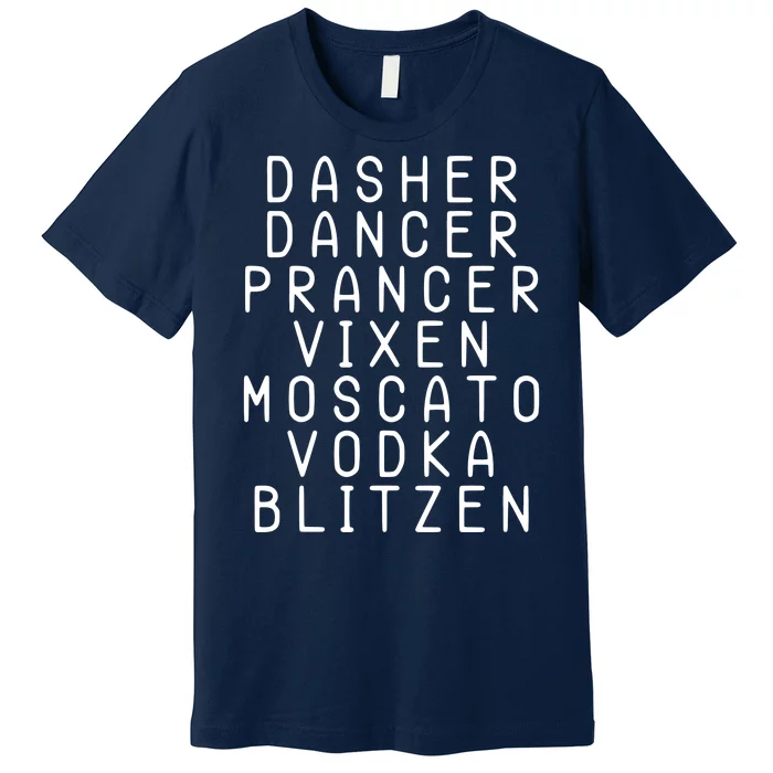 Merry Christmas Dasher Dancer Funny Holiday Premium T-Shirt