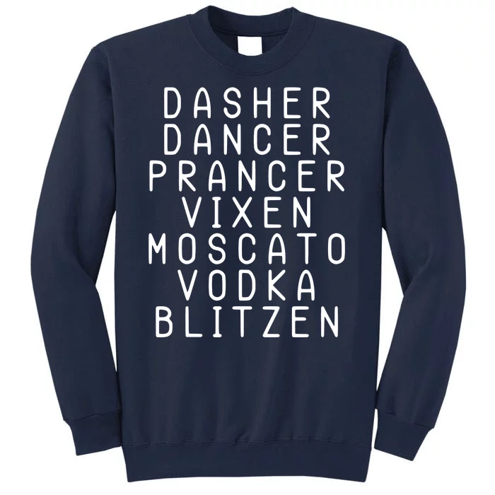 Merry Christmas Dasher Dancer Funny Holiday Tall Sweatshirt