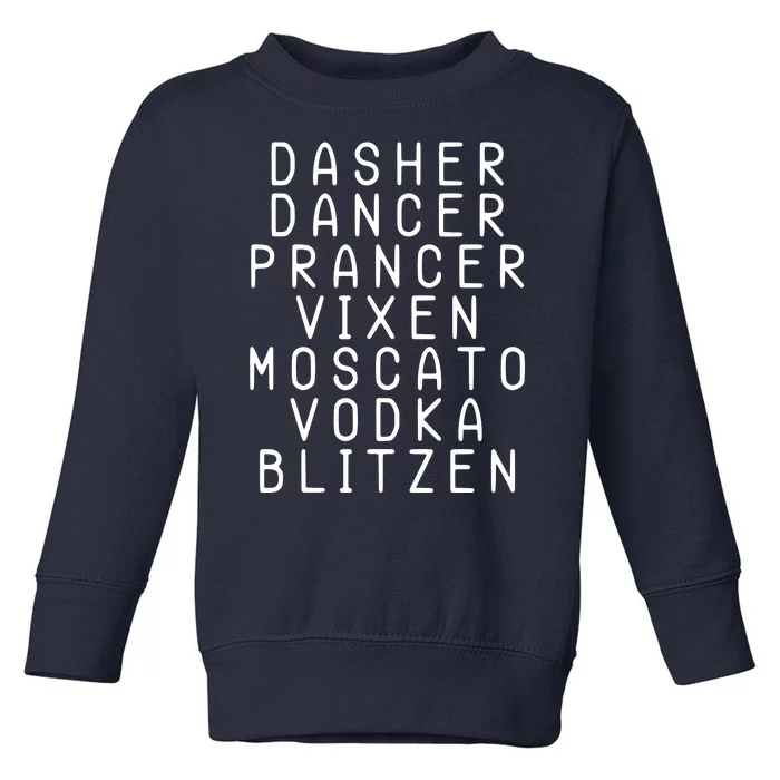 Merry Christmas Dasher Dancer Funny Holiday Toddler Sweatshirt