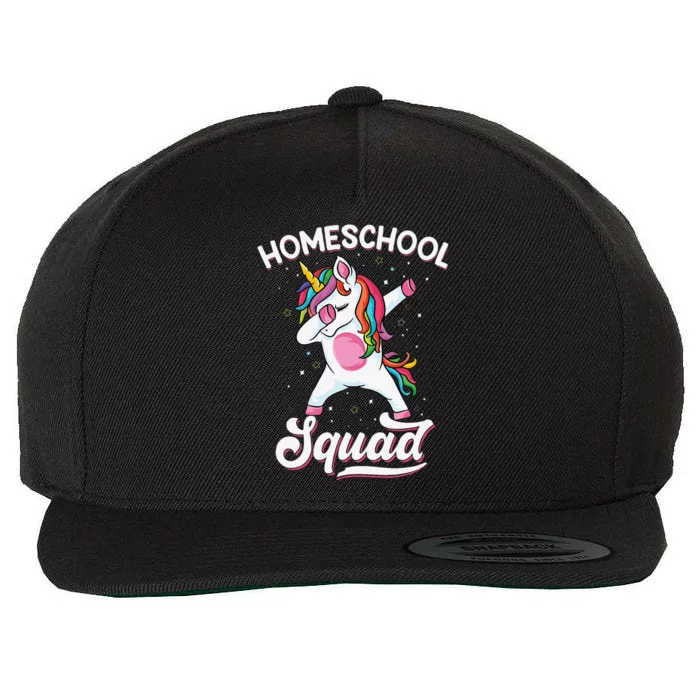 Magical Cute Dabbing Unicorn First Day Of School Homeschool Wool Snapback Cap