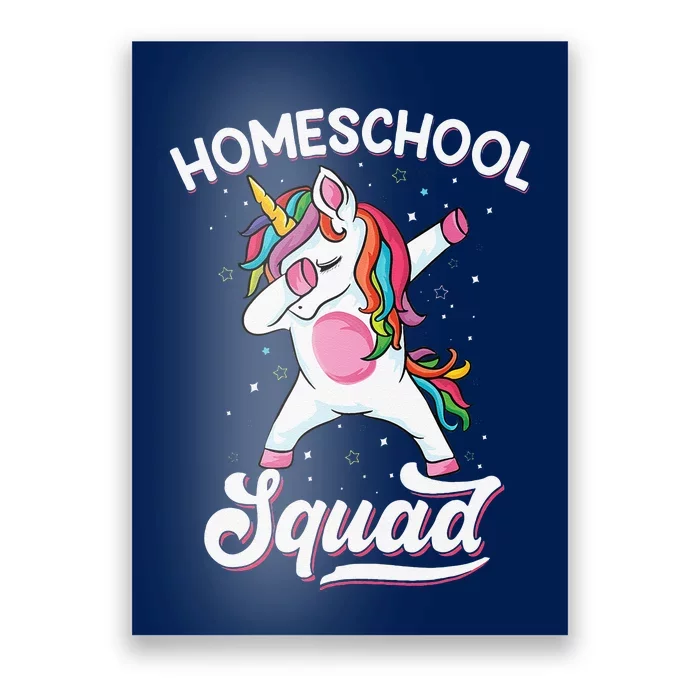 Magical Cute Dabbing Unicorn First Day Of School Homeschool Poster