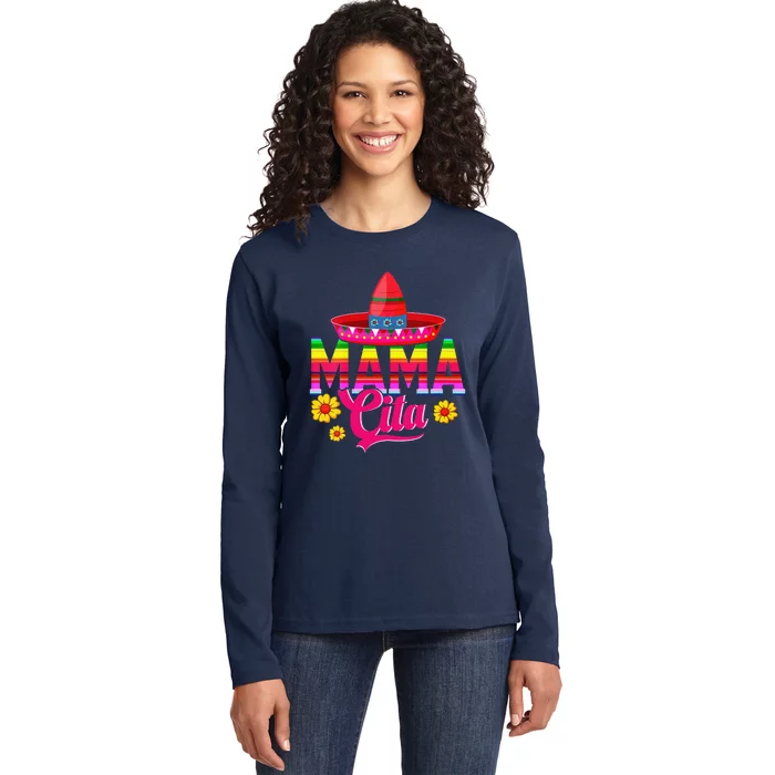 Mamacita Cinco De Mayo Taco Fiesta Mom Mexican Mothers Day Ladies Long Sleeve Shirt