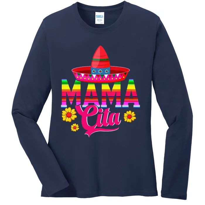 Mamacita Cinco De Mayo Taco Fiesta Mom Mexican Mothers Day Ladies Long Sleeve Shirt