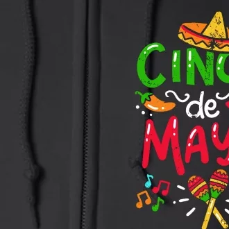 Mexican Cinco De Mayo Full Zip Hoodie