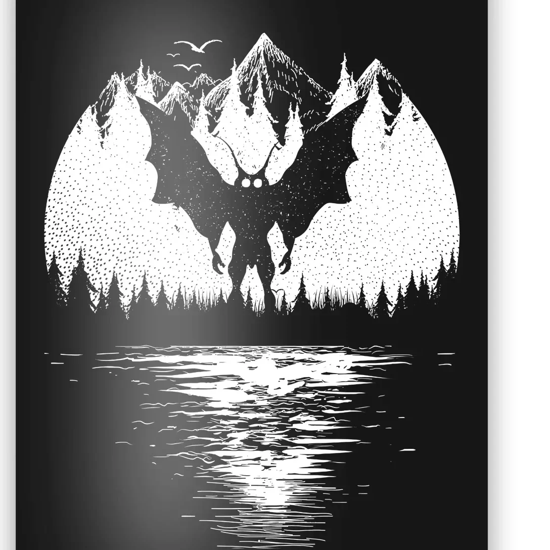 Mothman Cryptozoology Design Cryptid Poster