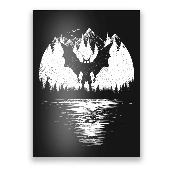 Mothman Cryptozoology Design Cryptid Poster