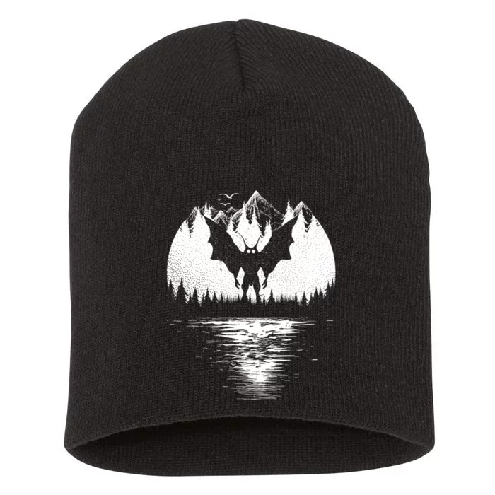 Mothman Cryptozoology Design Cryptid Short Acrylic Beanie