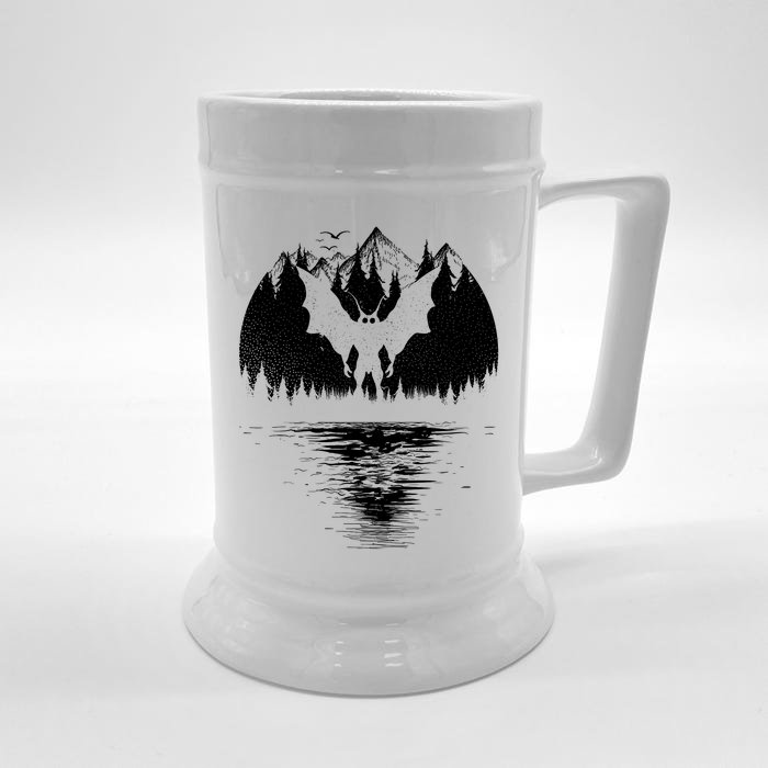 Mothman Cryptozoology Design Cryptid Front & Back Beer Stein