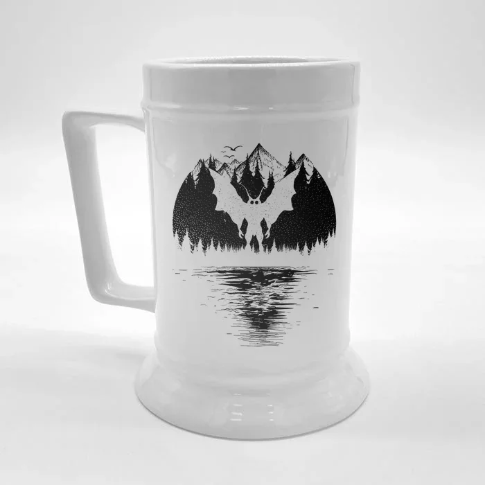 Mothman Cryptozoology Design Cryptid Front & Back Beer Stein