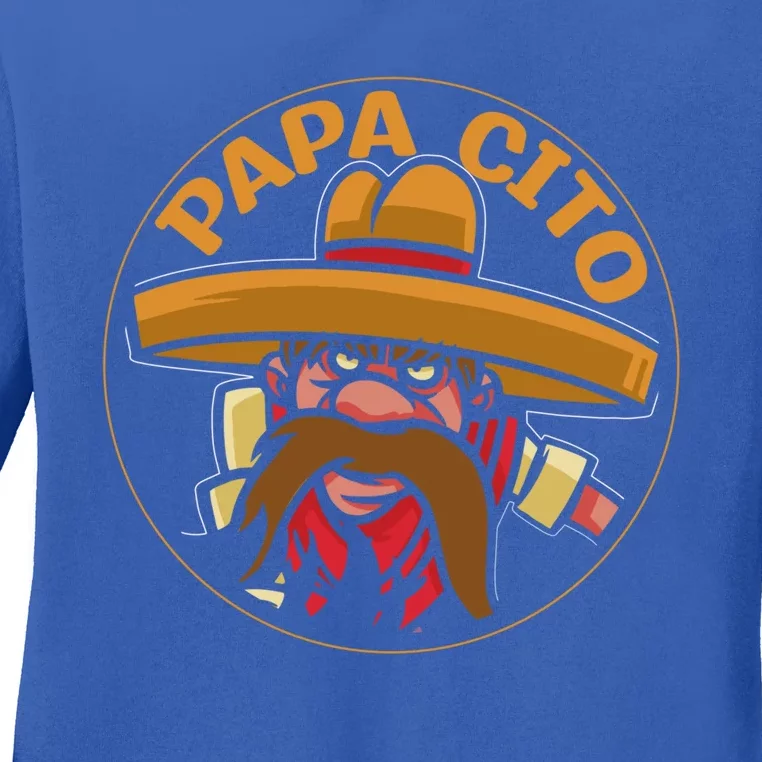 Mexican Cinco De Mayo Party Papa Cito Gift Ladies Long Sleeve Shirt