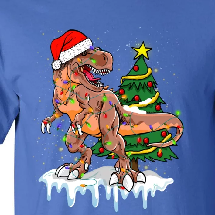 Merry Christmas Dinosaur Tree Rex Gift Tall T-Shirt