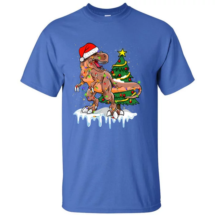 Merry Christmas Dinosaur Tree Rex Gift Tall T-Shirt