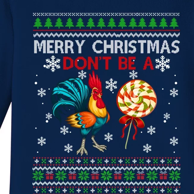 Merry Christmas DonT Be A Cock Sucker Christmas Sweater Gift Baby Long Sleeve Bodysuit