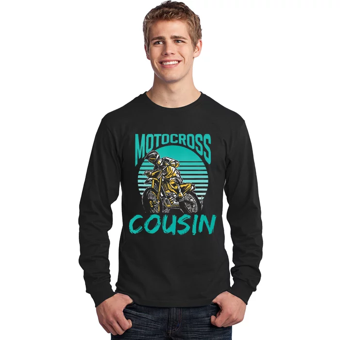 Motocross Cousin Dirt Bike Biker Rider Riding Long Sleeve Shirt