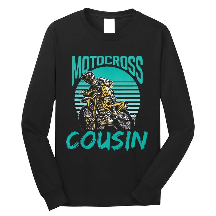 Motocross Cousin Dirt Bike Biker Rider Riding Long Sleeve Shirt