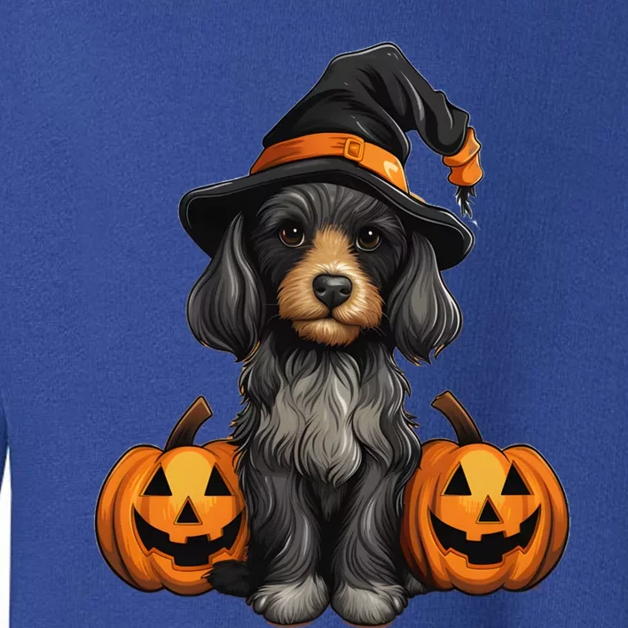 Merchweaver Cute Dog Lovers Halloween Pumpkin Gift Toddler Sweatshirt