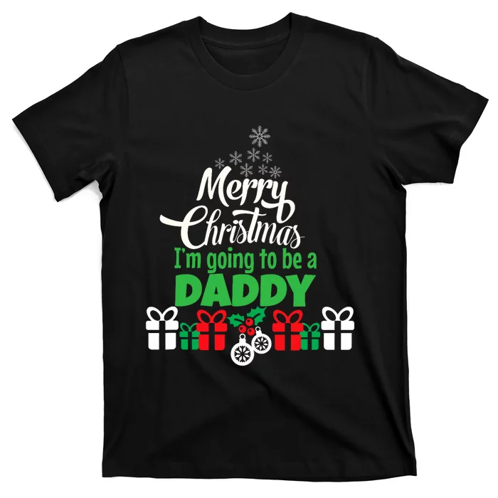 Merry Christmas Expecting Dad Pregnant Wife T-Shirt