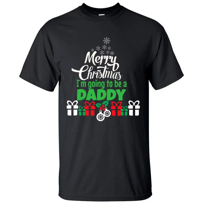 Merry Christmas Expecting Dad Pregnant Wife Tall T-Shirt