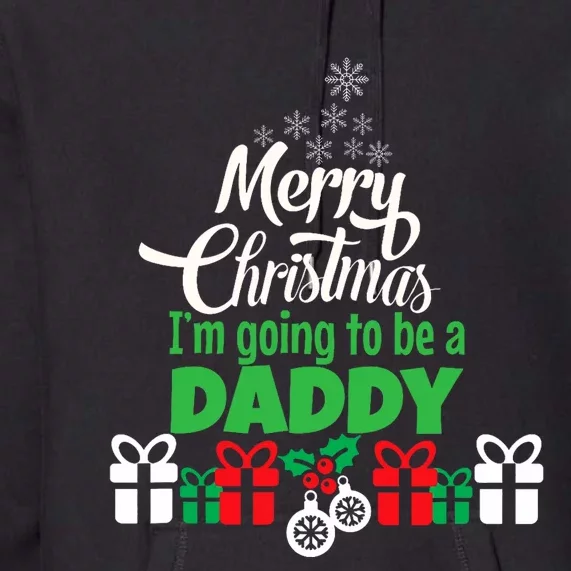 Merry Christmas Expecting Dad Pregnant Wife Premium Hoodie