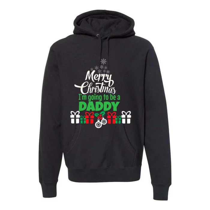 Merry Christmas Expecting Dad Pregnant Wife Premium Hoodie